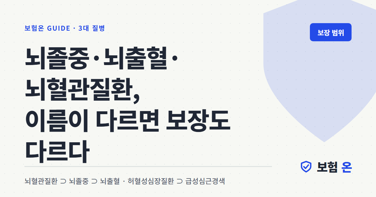 뇌졸중·뇌출혈·뇌혈관질환, 이름이 다르면 보장도 다르다