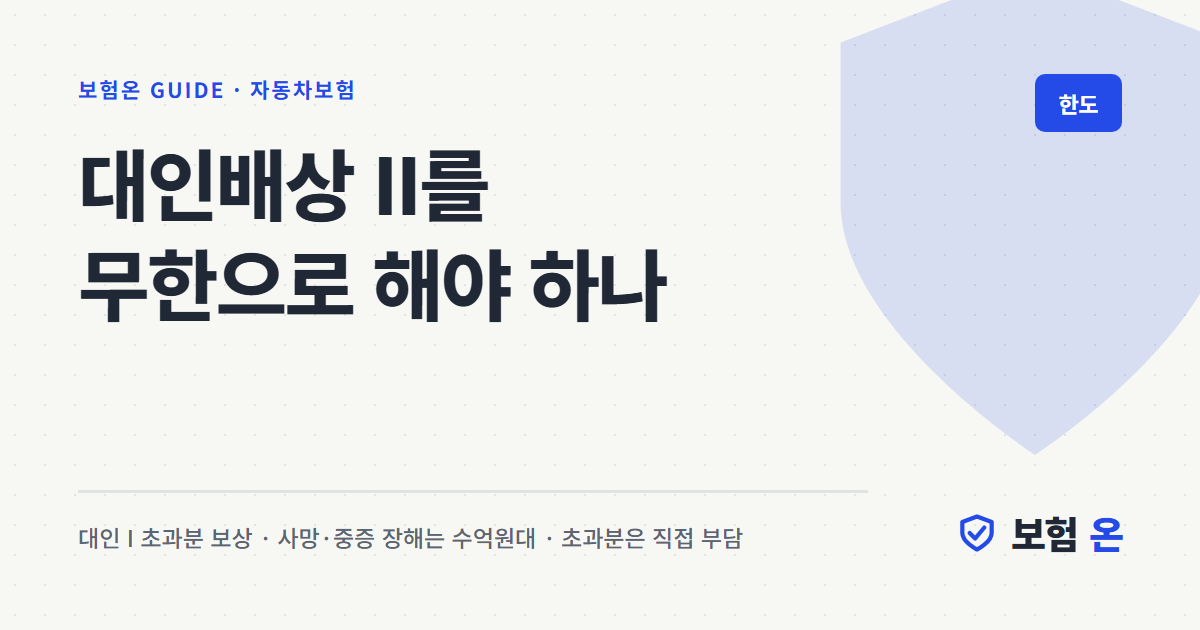 대인배상 II를 무한으로 해야 하나