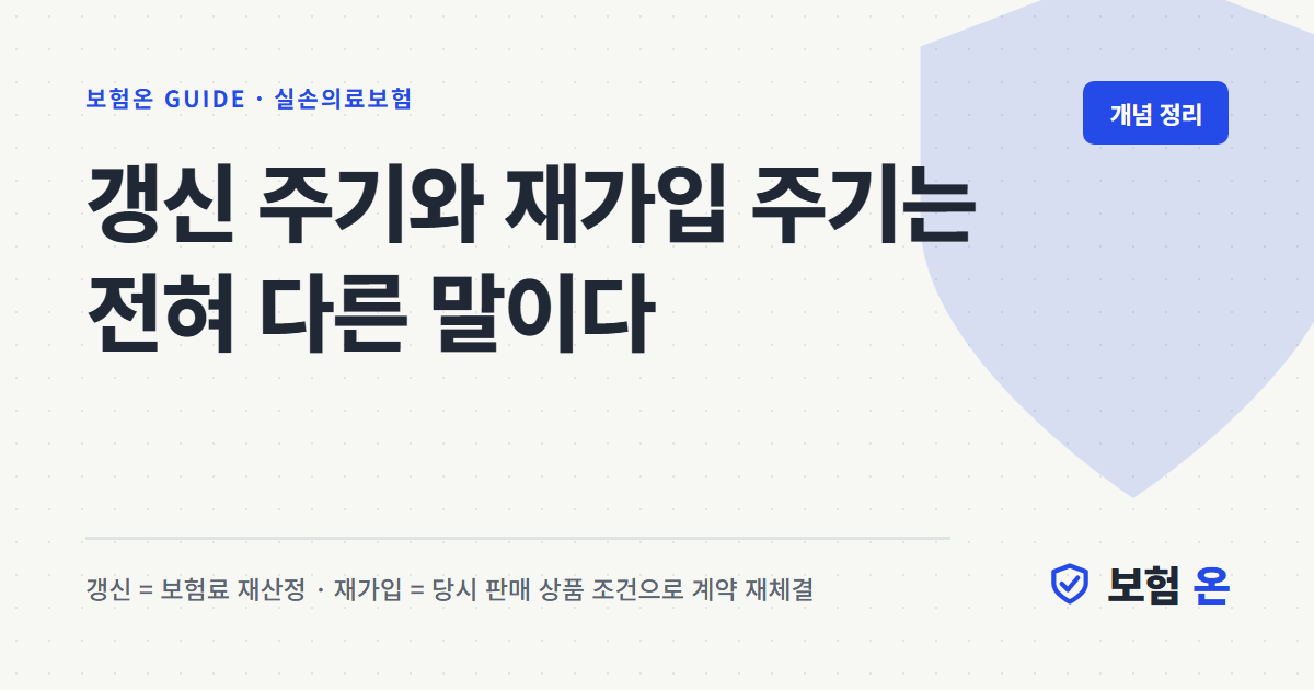 갱신 주기와 재가입 주기는 전혀 다른 말이다